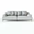 Modern Ottone 3-Seater Sofa 3D model small image 3