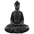 Zen Sitting Buddha Statue 3D model small image 5