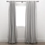 Luxurious Cotton Velvet Curtain 3D model small image 3