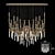 Elegant Glass Metal Chandelier 3D model small image 1