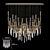 Elegant Glass Metal Chandelier 3D model small image 3