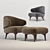 Minotti Aston Armchair: Style Meets Comfort 3D model small image 1