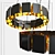 Modern Bronze Vaughn Chandelier 3D model small image 3