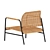 Title: Anthracite Rattan Armchair - ULRIKSBERG by IKEA 3D model small image 2