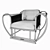 Zanaboni Green Channel Armchair 3D model small image 5