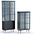 Sleek Glass Cabinet with Two Doors 3D model small image 1