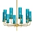 Midcentury Delphy Chandelier 3D model small image 1