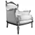 Elegance Reimagined: Luxe Armchairs 3D model small image 2