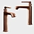 Modern Cooper Vessel Faucet 3D model small image 1