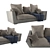 Mik Gervasoni: Sleek Style Sofa 3D model small image 1