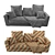 Mik Gervasoni: Sleek Style Sofa 3D model small image 3