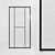 Versatile Glass Partition: Stationary or Pivot Door 3D model small image 1