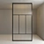 Versatile Glass Partition: Stationary & Pivot Door Options 3D model small image 2