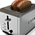 Modern Stainless Steel Toaster 3D model small image 2