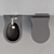 Flaminia Pinch Wall-Hung WC&Bidet 3D model small image 4