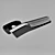 Title: Sleek L-Shaped Chrome Door Handle 3D model small image 1