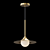 DOSSE Hanging Glass Lamp 3D model small image 2