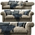 Baxter Alfred Soft: Sleek & Comfortable Sofa 3D model small image 1