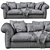 Baxter Alfred Soft: Sleek & Comfortable Sofa 3D model small image 5