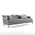 Elegant Feraud Mahogany Sofa 3D model small image 4
