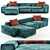 Contemporary Modular Sectional Sofa 3D model small image 1