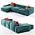 Contemporary Modular Sectional Sofa 3D model small image 2