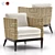 PALECEK Cameron Lounge Chair: Elegant and Stylish 3D model small image 1