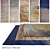 Luxury Silk and Wool Carpets Set 3D model small image 1