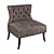 Domingo Mork Dark Gray Armchair: Classic Elegance 3D model small image 1