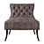 Domingo Mork Dark Gray Armchair: Classic Elegance 3D model small image 2