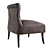 Domingo Mork Dark Gray Armchair: Classic Elegance 3D model small image 3