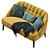 Elegant Margot 2-Seater Sofa 3D model small image 2