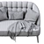 Elegant Margot 2-Seater Sofa 3D model small image 4