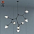 Elegant Organic Black Chandelier 3D model small image 1