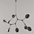 Elegant Organic Black Chandelier 3D model small image 5