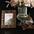 Antique Brass Decor Set: Vases & Candlestick 3D model small image 4