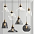 Retro Industrial Pendant Lighting 3D model small image 1