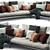 Sleek B&B Italia Sake Sofa 3D model small image 3