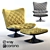 Contemporary Deltoid Armchair: Stylish Comfort in 3D 3D model small image 1