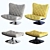 Contemporary Deltoid Armchair: Stylish Comfort in 3D 3D model small image 3