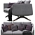 Elegant Hepburn Sofa: French-inspired Luxury 3D model small image 3