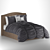 Madison Park Delancey 4-Piece Duvet Bed Set 3D model small image 4