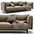 Elegant Wendelbo Kite Sofa 3D model small image 1