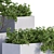 Concrete Outdoor Plants Box 3D model small image 3