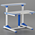 Adjustable Hydraulic Study Table 3D model small image 1