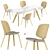 Modern BoConcept Aarhus Dining Set 3D model small image 1