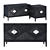 Elegant Samuel Console & Drawer 3D model small image 2