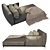 Elegant Leather Sofa 3D model small image 2