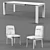 Connubia Omnia Extendable Dining Table & Greta Chair 3D model small image 4