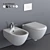 Flaminia Spin Wall-Hung Toilet & Bidet 3D model small image 1